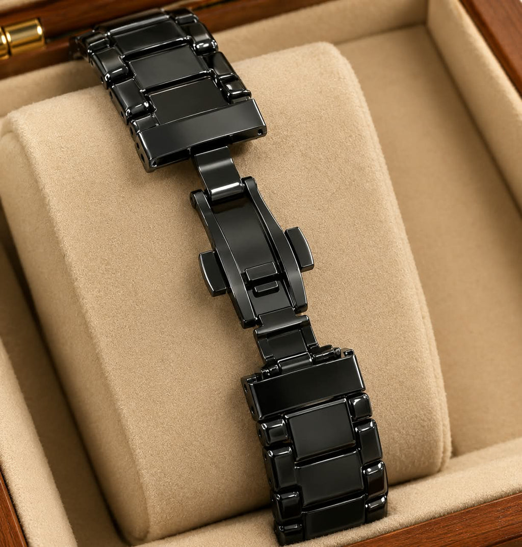 FITRON ( SPHIRE ) Black Strone Straps Watch