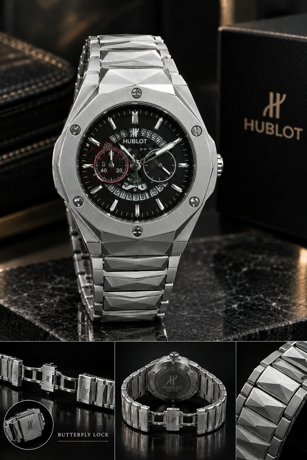 HUBLOT Premium watch with Date adjustable dial