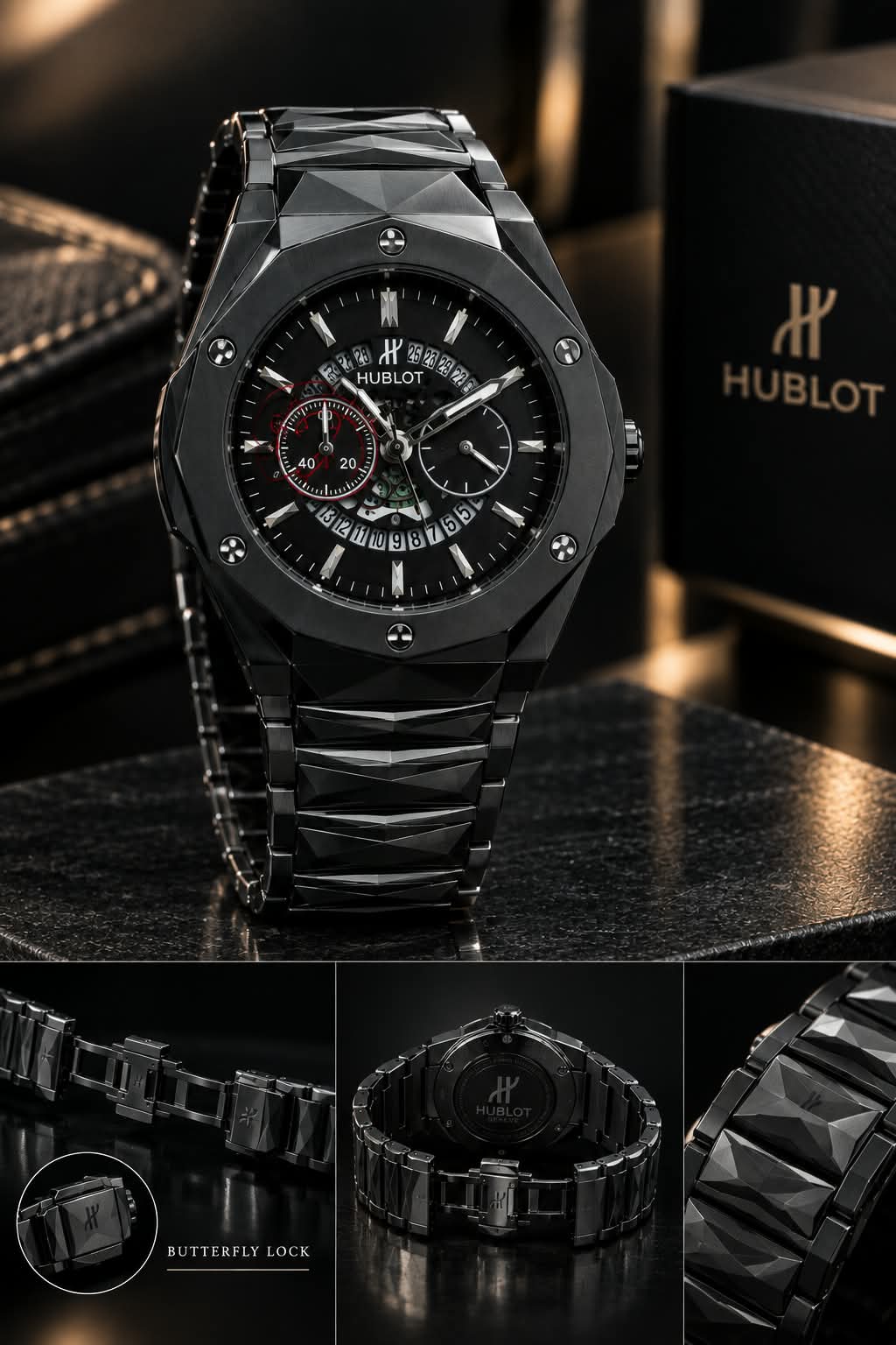 HUBLOT Premium watch with Date adjustable dial