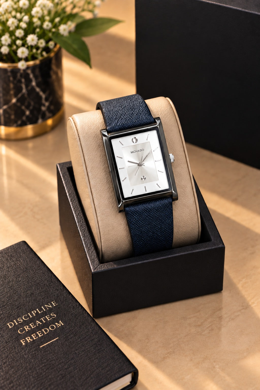 MOVADO Classic Rectangle Luxury Watch