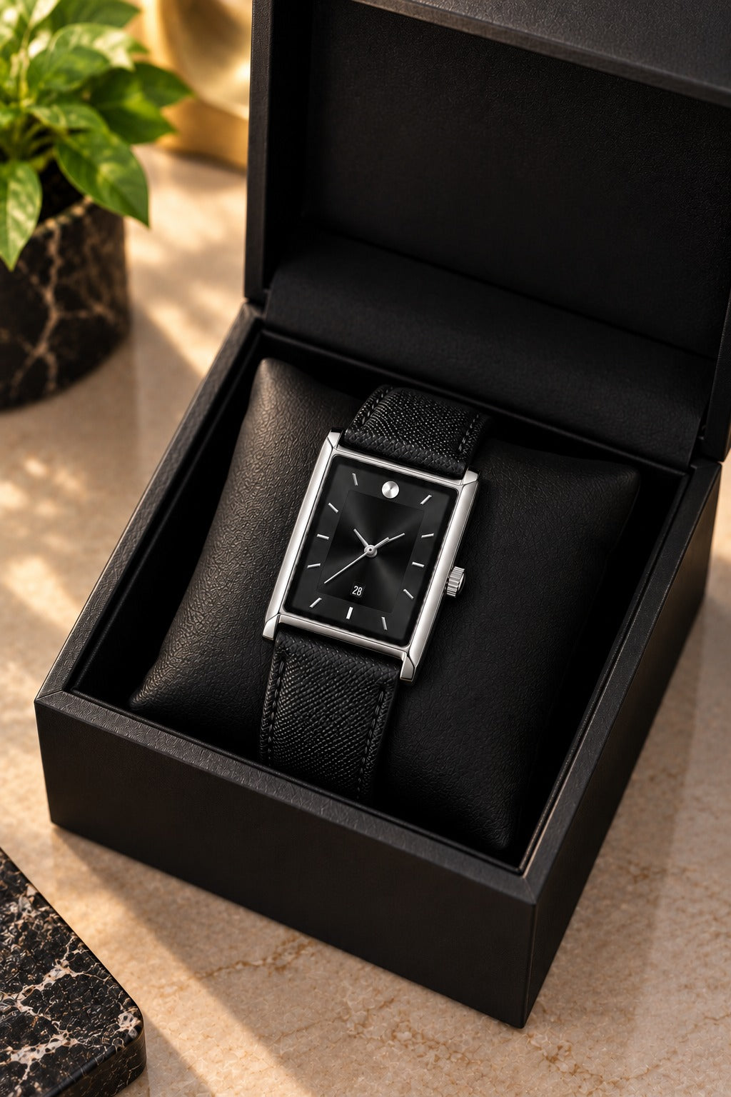 MOVADO Classic Rectangle Luxury Watch