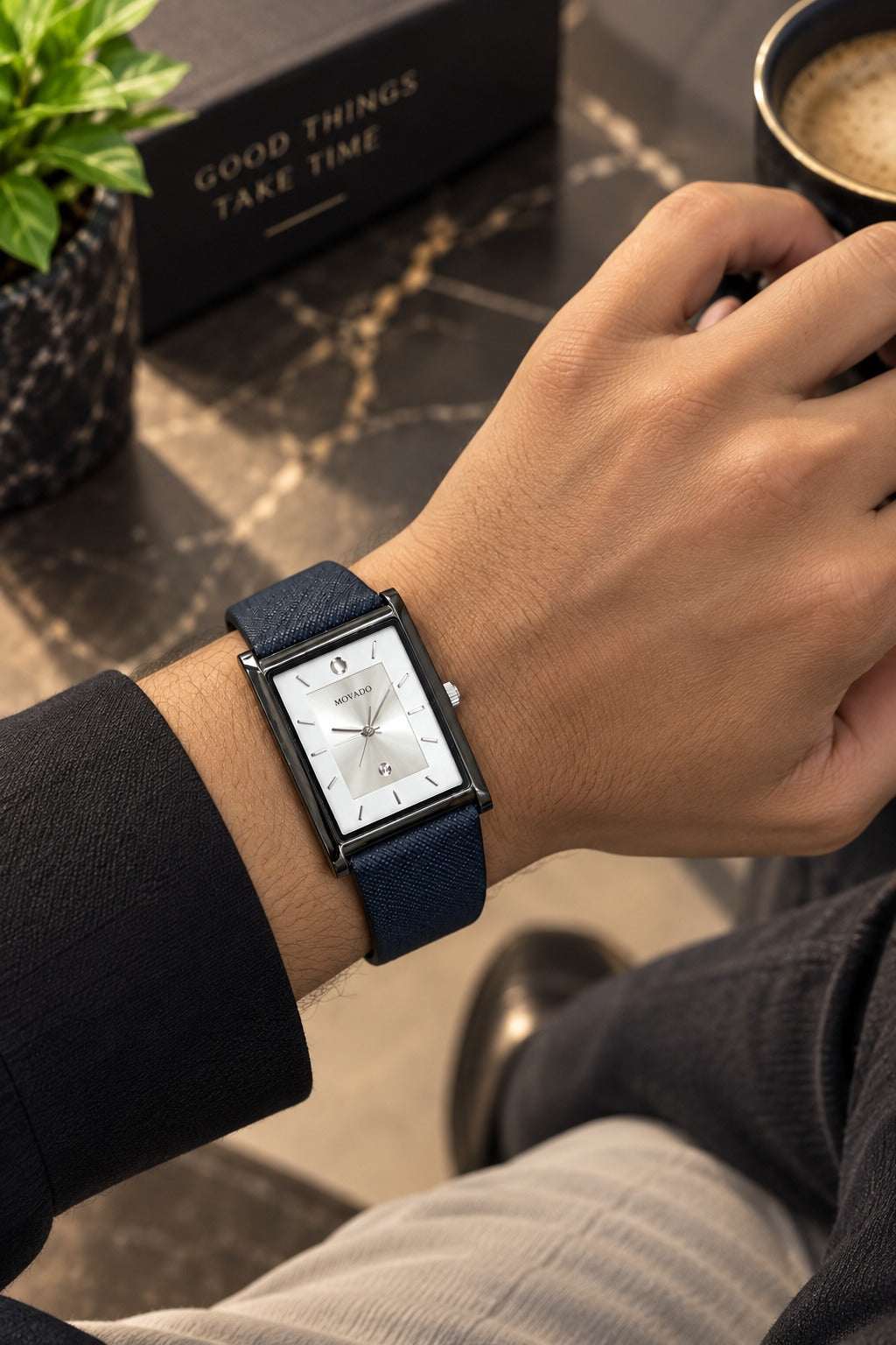 MOVADO Classic Rectangle Luxury Watch