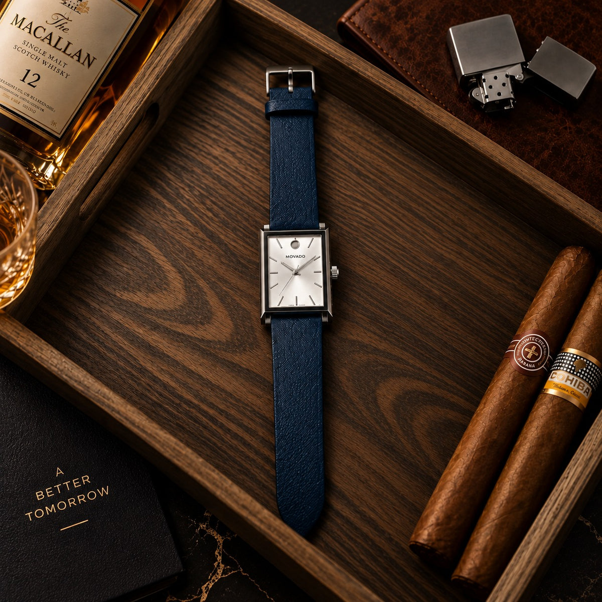 MOVADO Classic Rectangle Luxury Watch