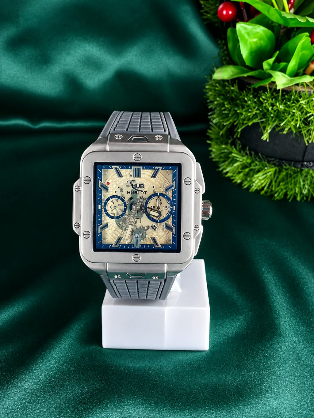 HUBLOT Luxury Square Chronograph Watch – Master Lock