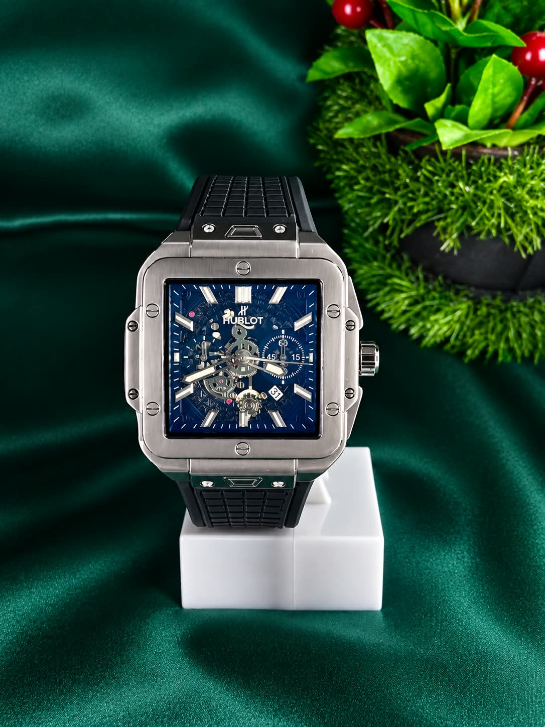 HUBLOT Luxury Square Chronograph Watch – Master Lock