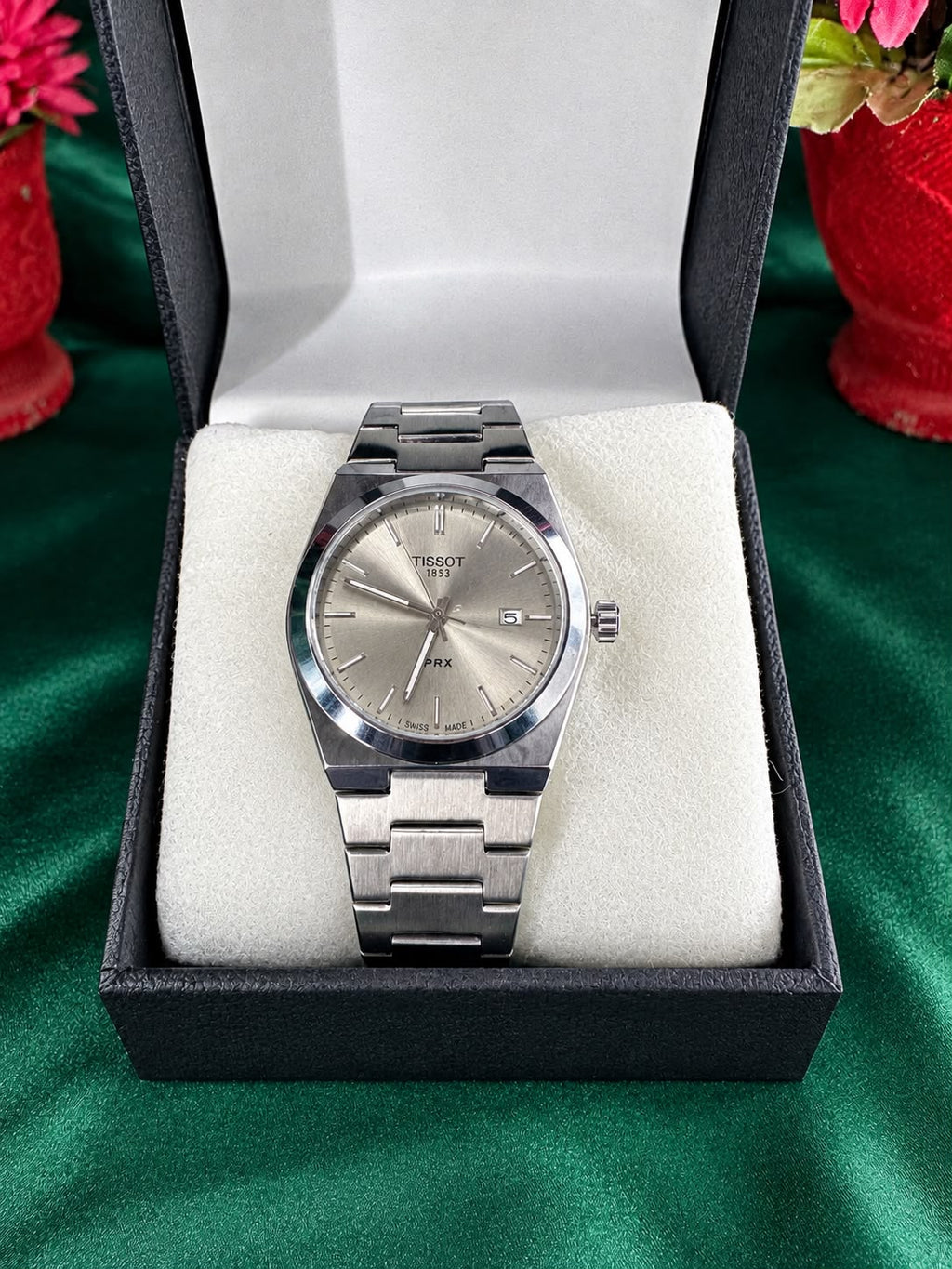 TISSOT Luxury Men’s Sliver Dial Watch – Stainless Steel Bracelet with Butterfly Lock