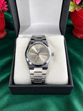 TISSOT Luxury Men’s Sliver Dial Watch – Stainless Steel Bracelet with Butterfly Lock