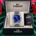 TISSOT Luxury Men’s Blue Dial Watch – Stainless Steel Bracelet with Butterfly Lock